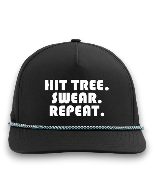 Hit Tree. Swear. Repeat - Premium Water Resistant Rope Hat
